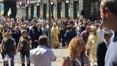 UOC KP "cross walkers" say they were brought to Kiev by officials