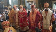 Filaret’s "service" at St. Vladimir’s Cathedral attended by four "bishops"