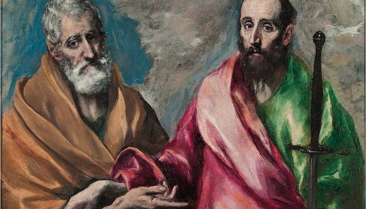 Ель Греко. Апостолы Петр и Павел. 1595-1600. Национальный музей искусства Каталонии.  Фото: howlingpixel.com