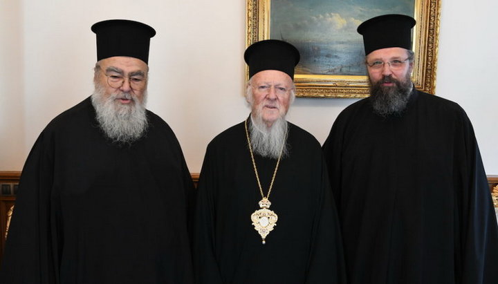 Патріарх Варфоломій зустрівся з митрополитом Додонським Хризостомом. Фото: romfea.news