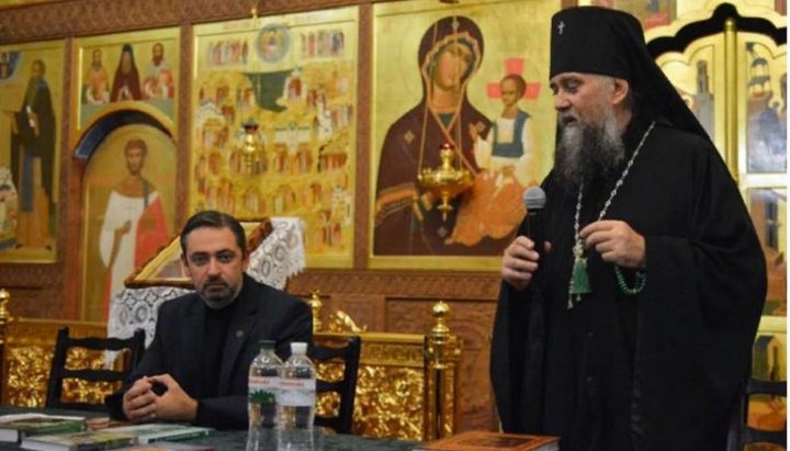 Директор МИАН Сергей Шумило и ректор Почаевской духовной семинарии архиепископ Шумский Иов (Смакоуз). Фото: Почаевская семинария
