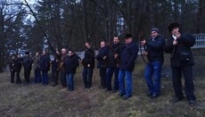 Bushcha: OCU followers fire away evil spirit at the "consecration" of water