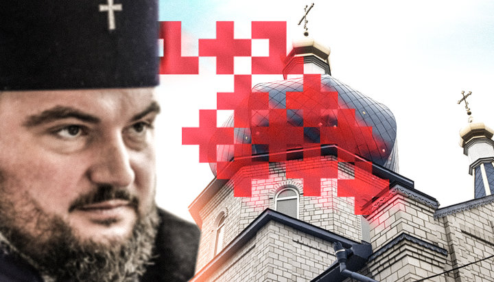 "Иерарх" ПЦУ Александр (Драбинко) заявляет, что храм УПЦ в Морозовке "оккупирован Московской Церковью". Фото: СПЖ