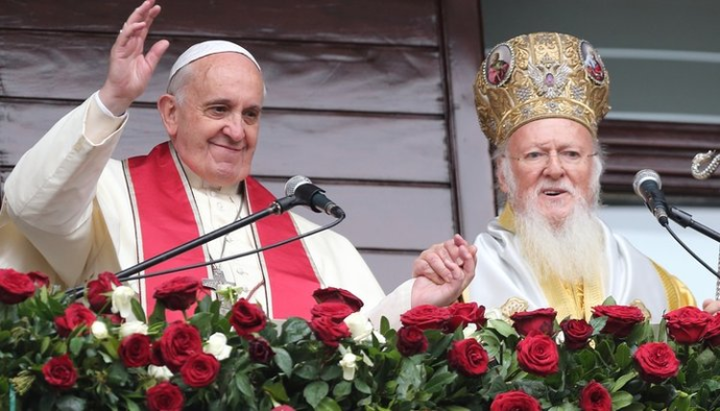 Патріарх Варфоломей і папа римський Франциск. Фото: sib-catholic.ru