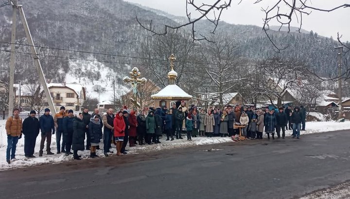 Громада УПЦ в Діловому, 14.02.21. Фото: Facebook-сторінка користувача Венедикт Хромий