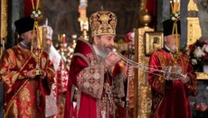 Предстоятель очолив пасхальне богослужіння у Лаврі