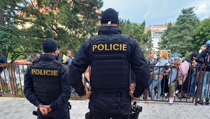 У конфлікт через зміну настоятеля храму в Брно втрутилася поліція. Фото: pravoslavbrno.cz