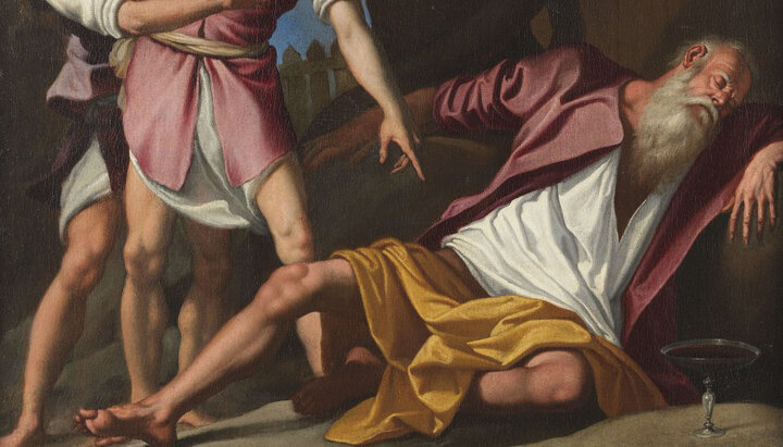 Хам смеется над своим отцом Ноем. Фото: фрагмент картины Jacopo Da Empoli "Пьянство Ноя"