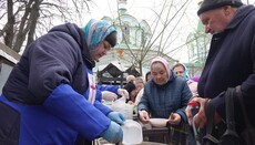В Полтавской епархии после воскресной литургии угощали горячими обедами