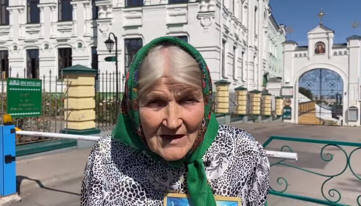 Parishioner of the Kyiv Pechersk Lavra Lydia. Photo: screenshot of the YouTube channel video “Tetiana Tsaruk. In Search of Truth"