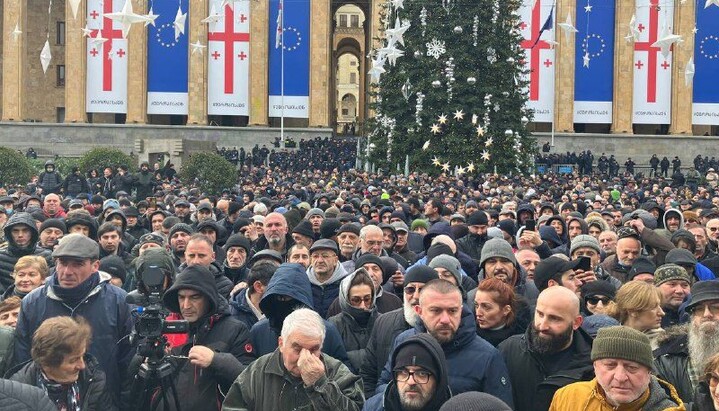 Митинг у здания грузинского парламента. Фото: newsgeorgia.ge