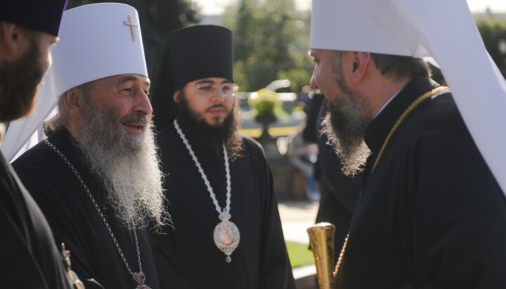 Ο Μακαριώτατος Μητροπολίτης Ονούφριος και Επιφάνιος Ντουμένκο. Φωτογραφία: Ενιαία Εκκλησία