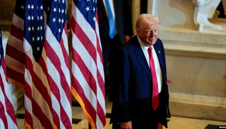 Trump at the National Prayer Breakfast. Photo: Voice of America