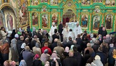 В Лазареву субботу Блаженнейший возглавил литургию в Киево-Печерской лавре
