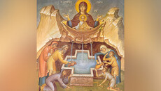 Church сelebrates the feast of Life-Giving Spring Icon