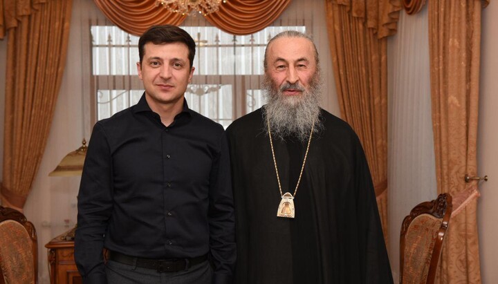 Zelensky and Metropolitan Onuphry in 2019. Photo: UOC's Press Service