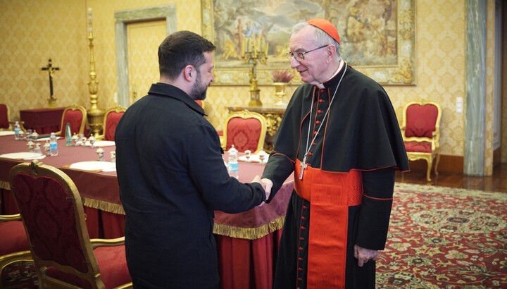 Zelensky and Parolin meeting at the Vatican. Photo: Office of the President website