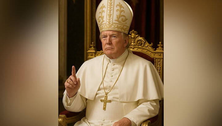 Trump depicted as the pope. Image: Trump’s Truth Social