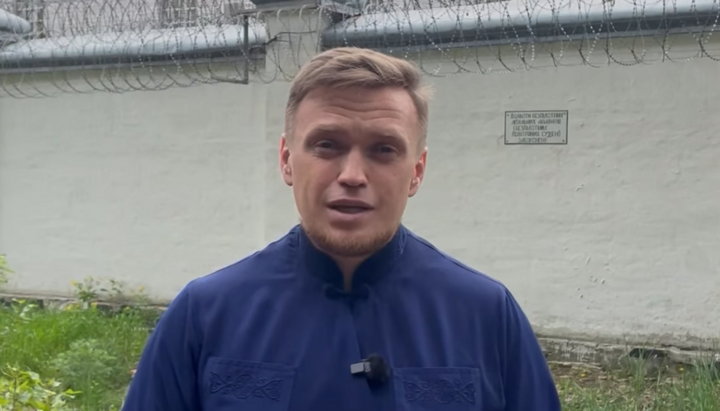 Протоієрей Сергій Чертилін. Фото: скріншот відео Фейсбука священника