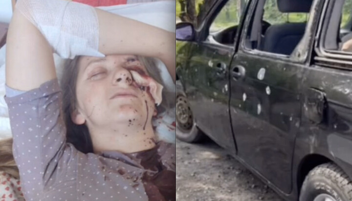 Волонтер, постраждала від вибуху дрона. Фото: скріншот t.me/icerkov