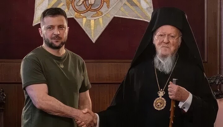 Zelensky and Patriarch Bartholomew. Photo: OP website