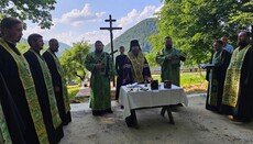 У селі Шаян заклали фундамент нового храму Хустської єпархії УПЦ