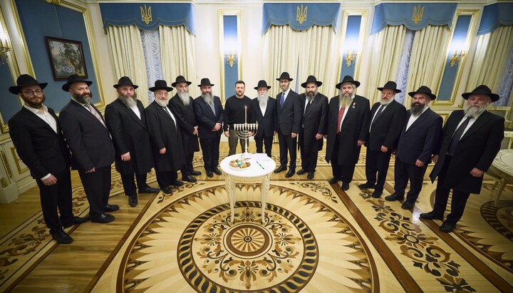 Rabbis with Zelensky at the Office of the President. Photo: OP website
