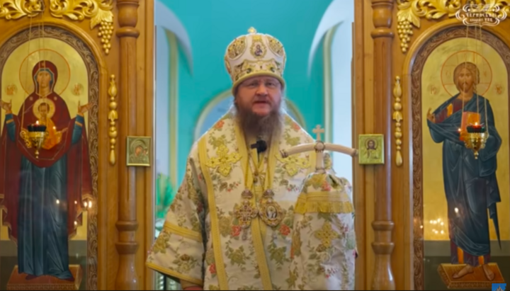 Проповідь митрополита Феодосія в Свято-Онуфріївському монастирі. Фото: Скриншот з відео в Youtube.
