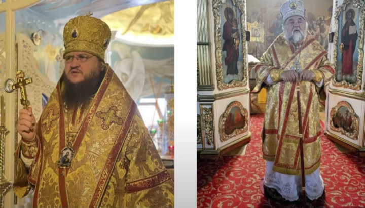 Іван Яременко в украденому у митрополита Феодосія облаченні. Фото: Скриншот відео Дозор