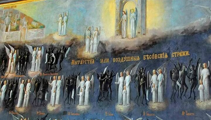 Фреска "Мытарства блаженной Федоры". Фото: открытые источники