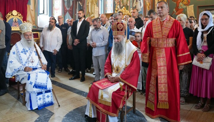 Patriarch Porfirije at the Divine Liturgy in the Church of Saint Stephen of Dečani. Photo: spc.rs