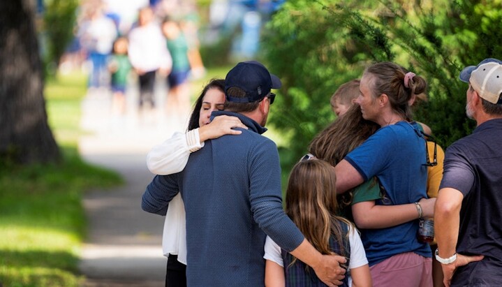 Near the Catholic church in Minneapolis, USA, August 27, 2025. Photo: Reuters