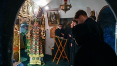 Dumenko performs first "liturgy" in Lavra's Far Caves