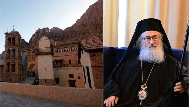Монастир Святої Катерини на Синаї та архієпископ Даміан. Фото: Orthodoxia News Agency