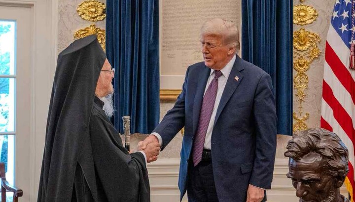 Patriarch Bartholomew and Donald Trump. Photo: Press Service of the Phanar