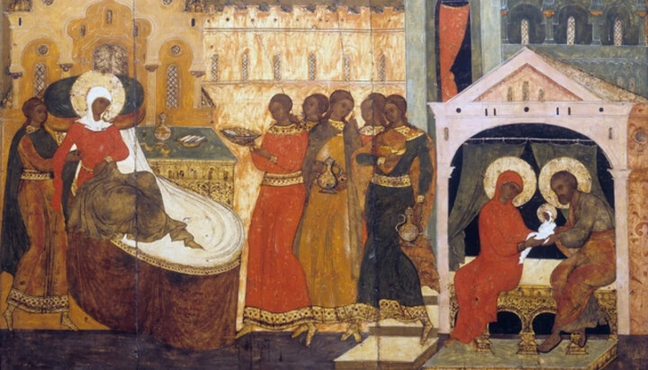 A fragment of the icon "Nativity of the Theotokos". Photo: open sources