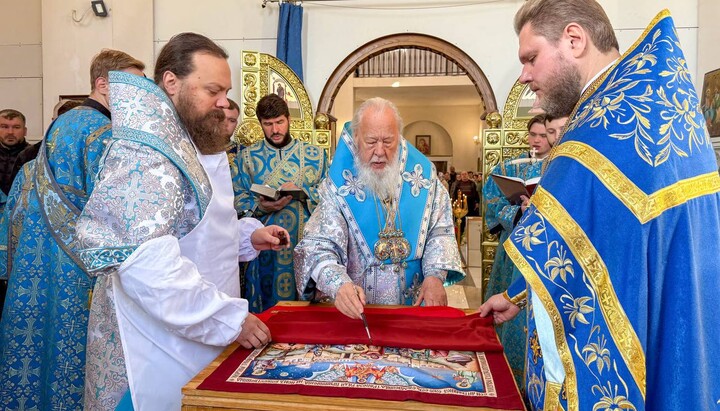 Освящение храма УПЦ в честь иконы Божией Матери «Донская» на Западном кладбище Одессы. Фото: Одесская епархия