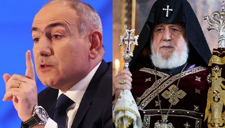 Prime Minister of Armenia Nikol Pashinyan and Catholicos of All Armenians Karekin II. Photo: newsarmenia