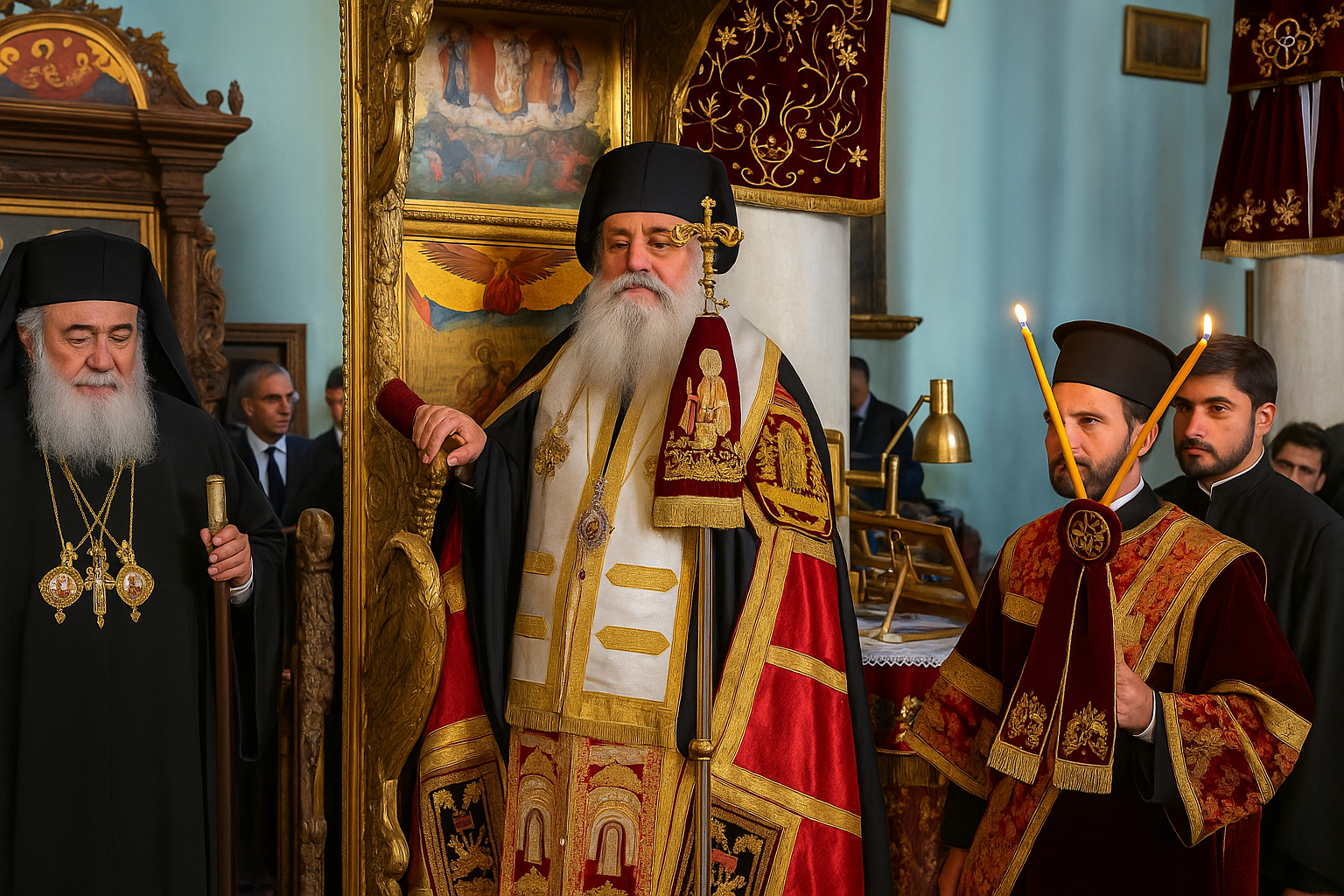 Enthronement of Archbishop Simeon of Sinai, Pharan, and Raithu. Photo: Orthodoxia News Agency