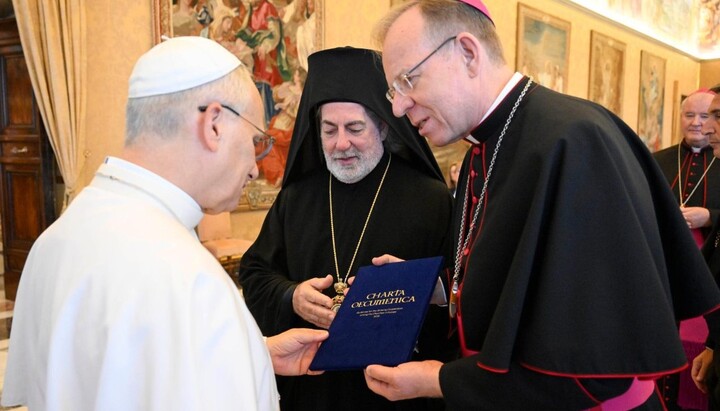 Папа Лев прийняв підписантів Екуменічної хартії у Ватикані. Фото: @Vatican Media