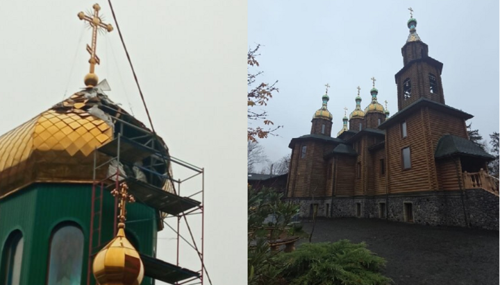 Купол Вознесенского храма в Васильковке и Свято-Духовская церковь в Богодухове. Фото: Пресс-службы Днепропетровской и Харьковской епархий