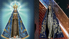 "Miss Universe" contestant appears in costume of Our Lady of Aparecida icon