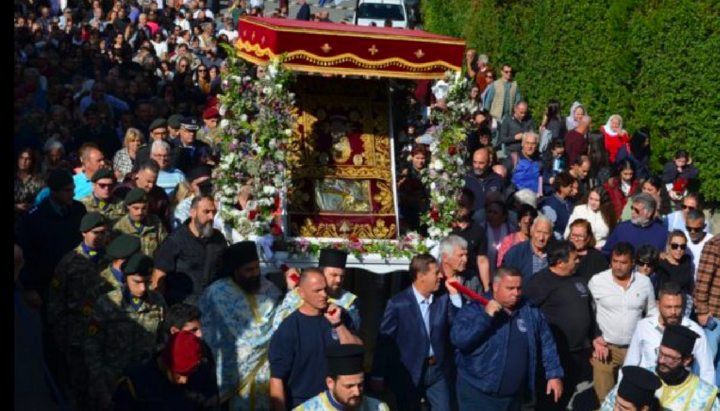 Крестный ход с Киккской чудотворной иконой Пресвятой Богородицы. Фото: Orthodoxia News Agency