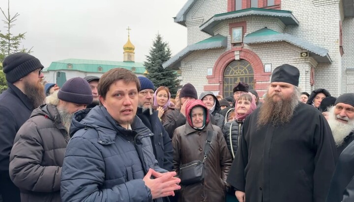 Протоієрей Микита Чекман у Княжичах. Фото: ТГ-канал Чекмана