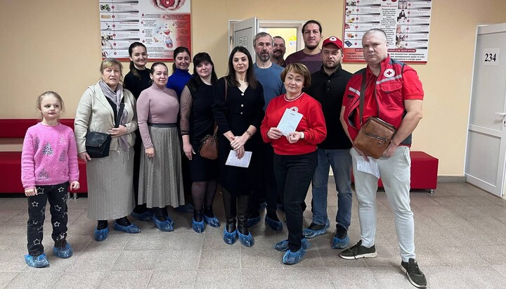 Ιερείς και πιστοί της Ουκρανικής Ορθόδοξης Εκκλησίας συμμετείχαν σε δωρεά αίματος. Φωτογραφία: Κιροβογκραντική επαρχία