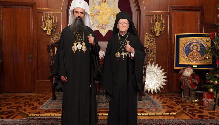Патриарх Варфоломей и Патриарх Даниил. Фото: Orthodoxia News Agency