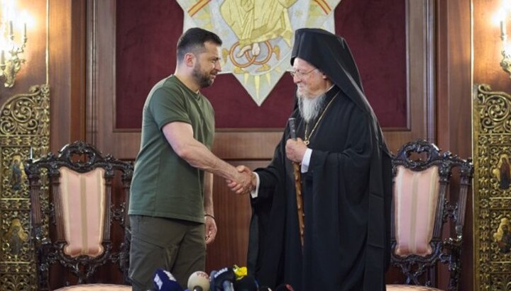 Zelensky and Patriarch Bartholomew. Photo: Office of the President