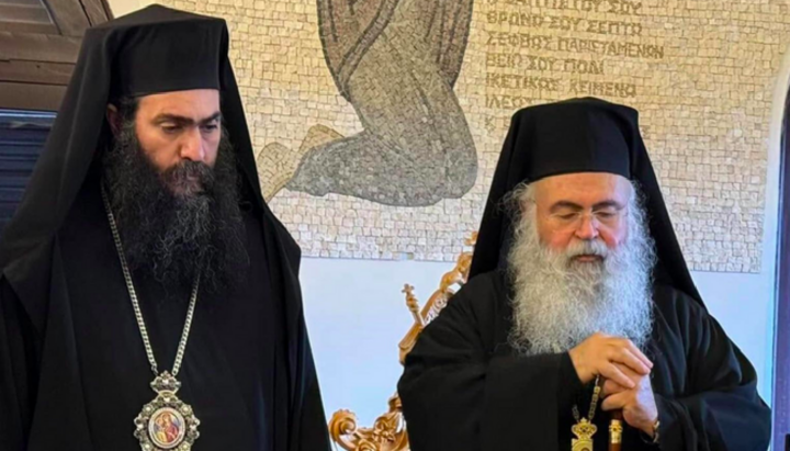 Archbishop Georgios of Cyprus and Metropolitan Tychikos of Paphos. Photo: UOJ