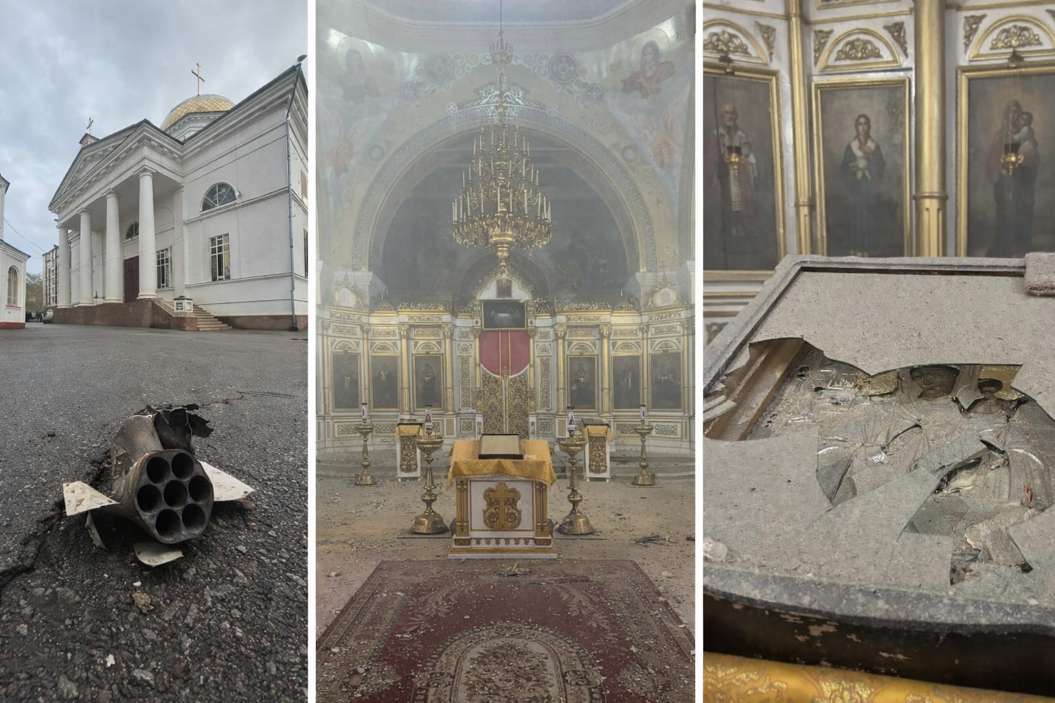 У Херсоні від обстрілів на Різдво постраждав Свято-Духівський собор