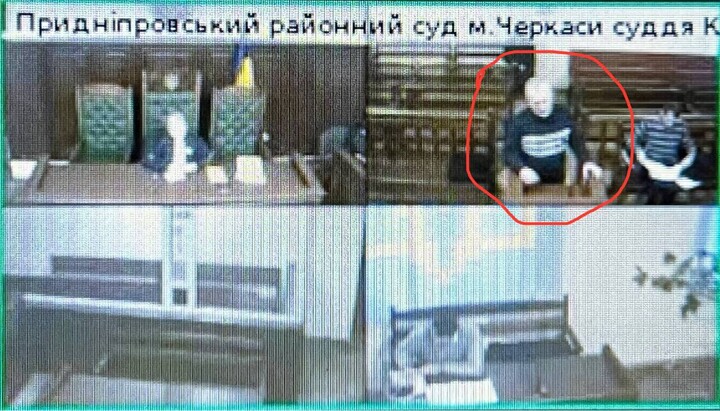 Ιωσήφ Ζασάνσκι στο Πρωτοδικείο Πριντνεπρόβσκ του Τσερκάσι. Φωτογραφία: t.me/EpTheodosius
